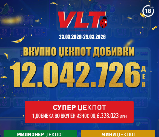 СРЕЌНИ ВЛТ ВЕСТИ: ИГРАЧ ОД ВРАНИШТЕ ОСВОИ СУПЕР МИЛИОНЕР ВРЕДЕН 6.328.023 ДЕНАРИ